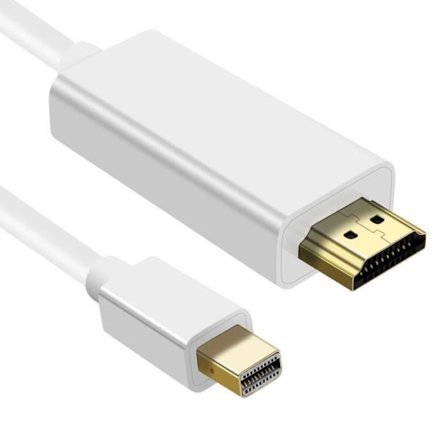 Mini DisplayPort till HDMI-kabel - Högupplöslig 4K - 1.8m - Vit - Ljud- och videotransmission
