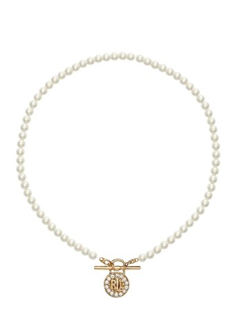 Lauren Ralph Lauren Nk Prl Padlock Pendant - Gld/Wht Pearl/Cry - Cream - ONE SIZE