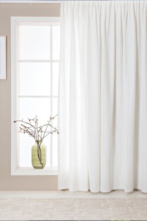 Hasta - Gardin Lina 268x280 cm - Hvid - Gardinfag med rynkebånd - 280 - Fra Homeroom