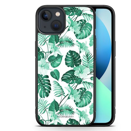 Bjornberry Skal iPhone 13 Mini - Blommor Turkos