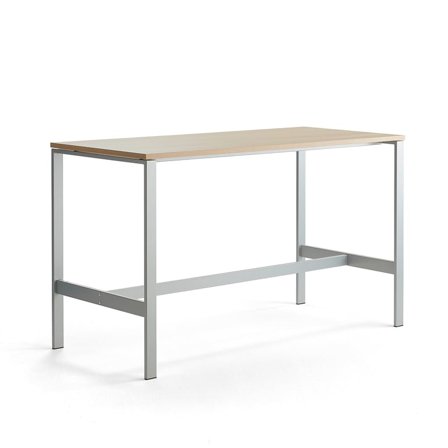 Table VARIOUS, 1800x800x1050 mm, silver, oak
