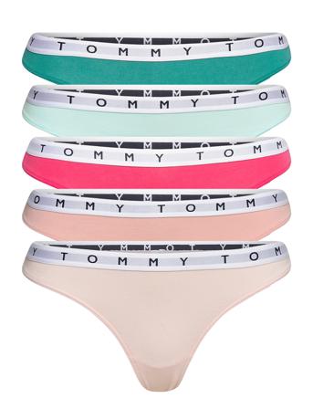 5P Thong Stringit Alusvaatteet Monivärinen/Kuvioitu Tommy Hilfiger