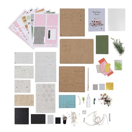 DIY Miniature Dukkehus Sæt 1:24 Skala Dukkehus Puslespil Legetøj til Hjemmefest Underholdning Over 14 År