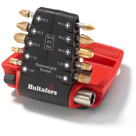 Hultafors TDB Torx/PZ/PH Bits 10 stk, med bitholder, Maskintilbehør & forbrugsvarer