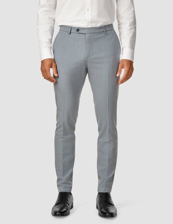 Shaping New Tomorrow - Essential Suit Pants - Light Blue Melange - Slim Fit - Male - Size 38/36