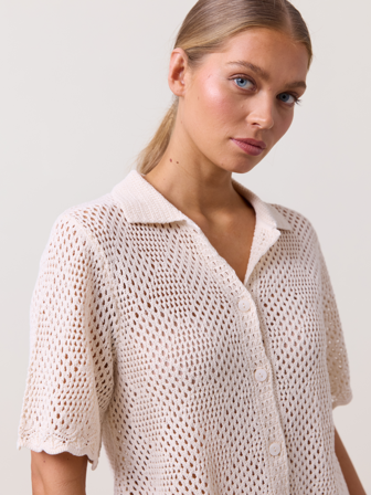 MATCH - Magnolia topp - Donna - Str. XS - Dame - Gensere & Cardigans - Hvit - 100% Bomull