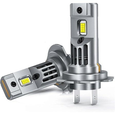 H7 LED-hovedlyspære, 2024 Nyestes 1:1 Mini Størrelse 6500K H7 LED-pære uten polaritet Plug and Play Trådløst H7 LED-hovedlys Konverteringssett 90W 