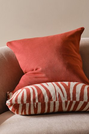 Jotex - Putetrekk 2-pakke Oransje/naturhvit - ZIA - Kjøp Pynteputer & trekk hos Jotex