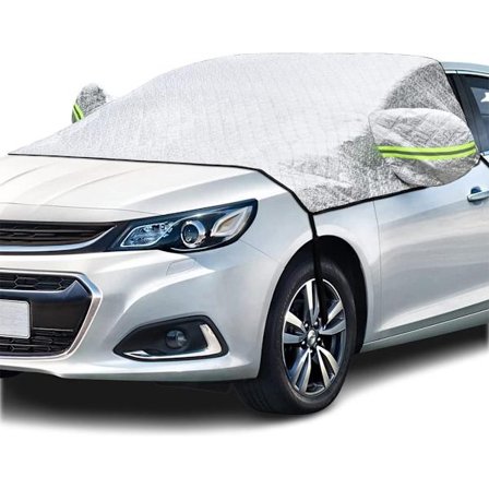 Frostbeskyttelsesdeksel 235x150cm for bilvinduer, frontrutebeskyttelse, vindtett solskjerm kompatibel med biler og SUV-er