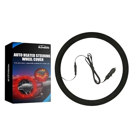 Opvarmet ratmuffe vinterhåndvarmer Universal bilratvarmer[CP] Sort, A