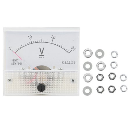 DC Voltmeter Panel Spenningsmålingsinstrument 0 til 30V 85C1