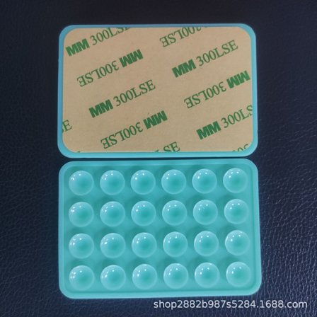 Förtjockad 24-kornig fyrkantig sugkopp, mobiltelefon silikon sugkopp, mobiltelefon surfplatta datorstöd, klistra in hållare