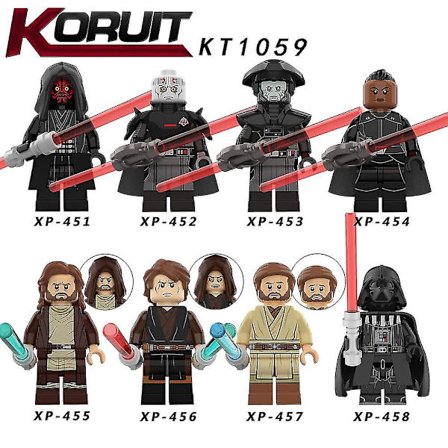 8 st Star Wars Rollspel Darth Vader Obi-wan Plast Byggklossar Minifigurer Pedagogiska Leksaker
