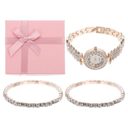 2023 Women's Watch And Bracelet Set - Elegant Stainless Steel Strap Watch For Girls