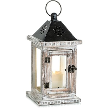 Puinen Kynttilälyhty - 26,5 cm Koristeellinen Lyhty, Vintage-Kynttilä