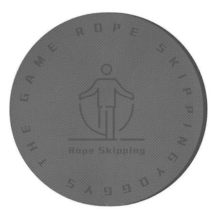 Hopprepsmatta 6MM Tjock Rund Rephoppningsmatta Ljudisolerad Tyst Yogamatta Dansdyna Träningsutrustning 60cm[D]