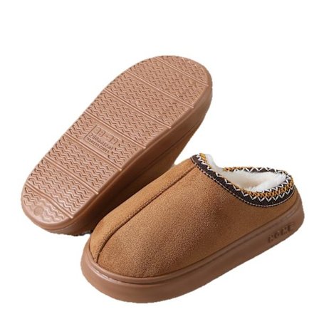 Unisex komfortable tyksålede plys hjemmesko, ankel hjemmesko, skridsikker sål, varmt plysfor, velegnet til både indendørs og udendørs brug.