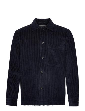 Slhloosejake-Cord Overshirt Ls Overshirts Marineblå Selected Homme*Betinget Tilbud