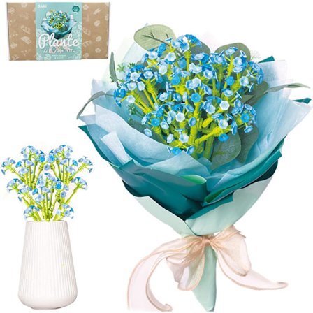 Blomsterbukett Byggeklosser Sett, Ikonisk Gypsophila Blomster Byggekit, Passer for Voksne og Jenter Fra 8 År+, G