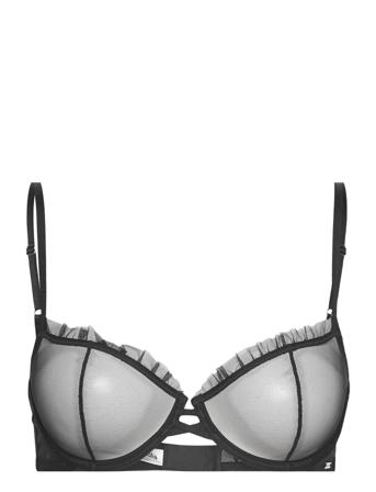 Bra Devon Frill Lingerie Bras & Tops Wired Bras Musta Lindex