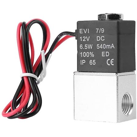 Magnetventil, 12v DC 1/4 "2-vägs normalt stängd 1,2mpa pneumatisk aluminiummagnetventil för luftvatten (dc12v)