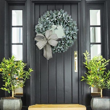 Konstgjord Krans 45 cm Pastoral Död Gren Rottingcirkel Inomhus Utomhus Fönster Öppen Spis Dekoration