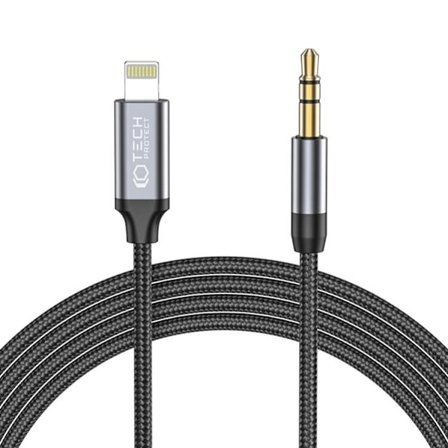 Tech-Protect Lightning To Aux Mini (3.5mm) Kaapel 100 cm Musta