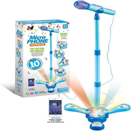 Leksaksmikrofon för barn med stativ, karaokemaskin - Perfet