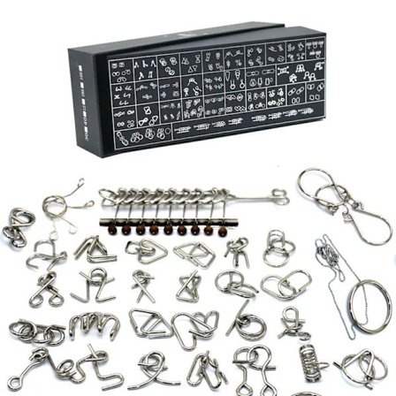 /#/30 Metall Hjärngympa IQ-test Frigörelsepussel Fidgetleksaker för Barn Tonåringar - Födelsedagar Bröllop Gästgåvor Julklapp/#/[co]