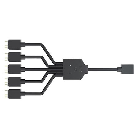 ARGB 1 till 5 3-stifts 5V Flexibel Fläkt RGB-adapterkabel Dator för chassikontaktdelare för MSI