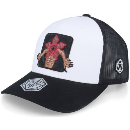 Critiql Hit - Vit trucker Keps - Demogorgon Patch White/Black Trucker @ Hatstore