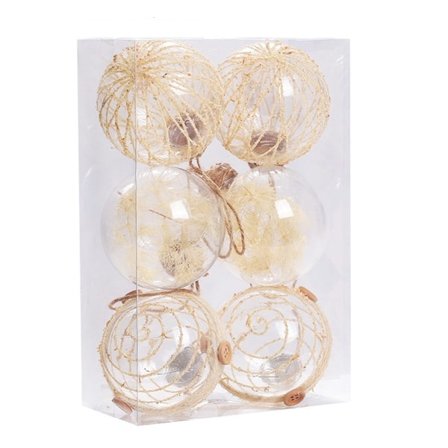 IC 6 kpl kirkkaat joulukuulasetit joulukuusi