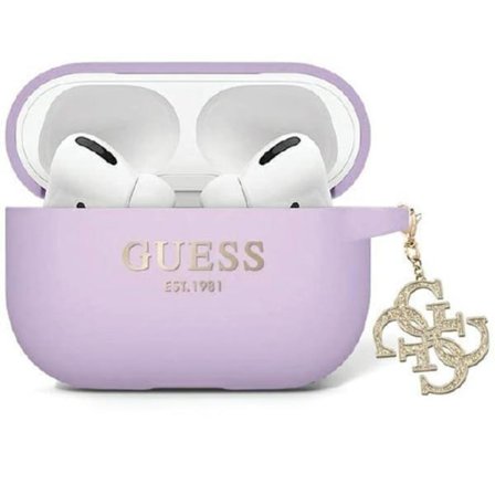 Guess AirPods Pro 2 Skal Liquid Silikon Glitter Triangle Charm