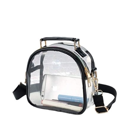 Genomskinlig handväska för kvinnor, söt crossbody transparent väska Stadium App