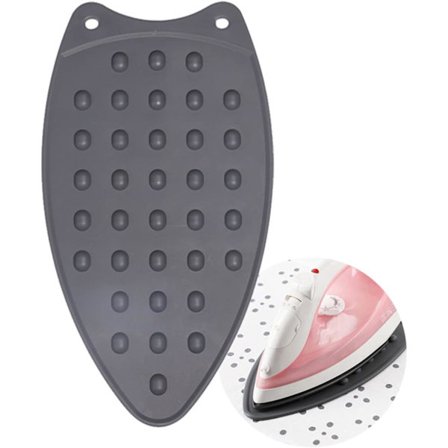 Silikon Strykejernsmatte, Varmebestandig Strykematte, Silikon Strykejernholder, for Strykebrett, Sklisikker Strykematte (Grå)