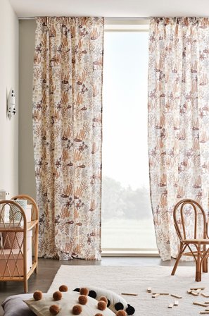 Jotex - Gardin Linblanding 2-pakke Rosa - WATERS - Kjøp Barnegardiner hos Jotex