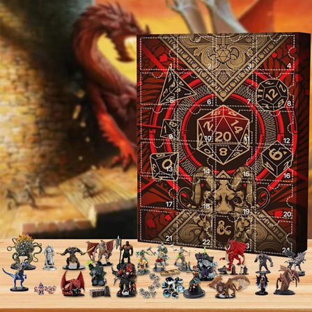 D.N.D Adventskalender, Dungeons & Dragons Adventskalender, D.N.D Miniatyrer, D.N.D Figurer 24 Dagers Julekalender for barn og voksne