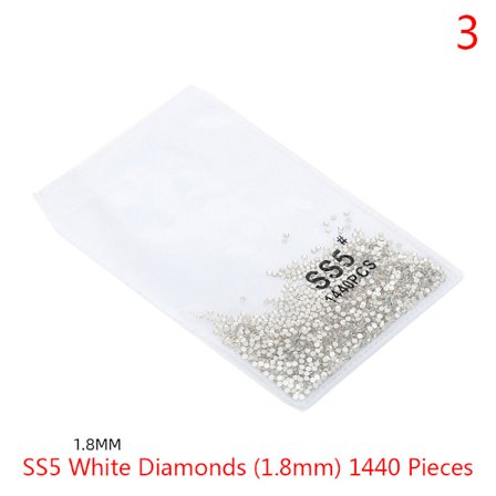 1440 st Crystal Nail Art Stones Flatback Strass för Nail A