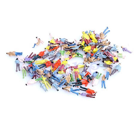 Person Layout Modell Mennesker Skrivebordsdekorasjon HO Scene Dekorasjon Leker Rekvisita Passasjer 100X Påske Gag Gave