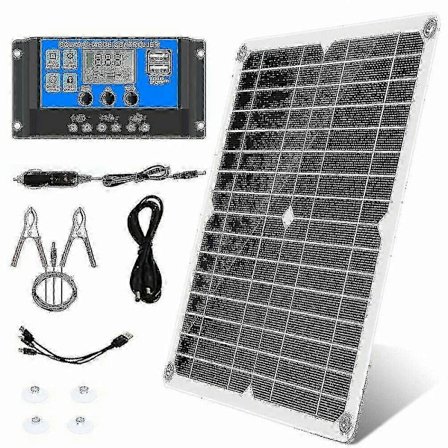300w 12v/24v Solpanel Sæt Kit Batteri Klips Oplader + 40a Controller Til Bil Rv Campingvogn