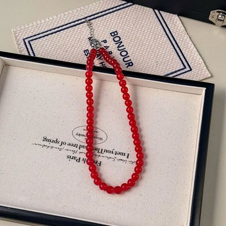 Agat Natursten Perlehalskæder Kvinder Guldbelagte Perler Ch