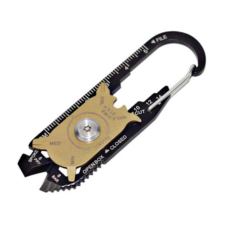 20 i 1 Utendørs Lomme Nøkkelring Skiftenøkkel Skrutrekker Multifunksjonelt Verktøy Gadget