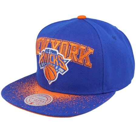 Mitchell & Ness - NBA Blauw snapback Cap - New York Knicks Re-take Blue Snapback @ Hatstore