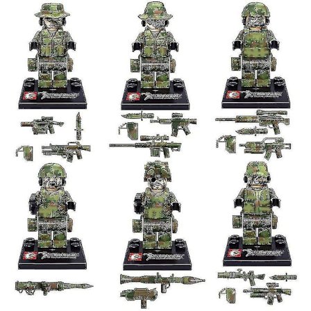 Falcon Commando Minifigure Assembling Doll Toy Military Building Blocks 6pcs