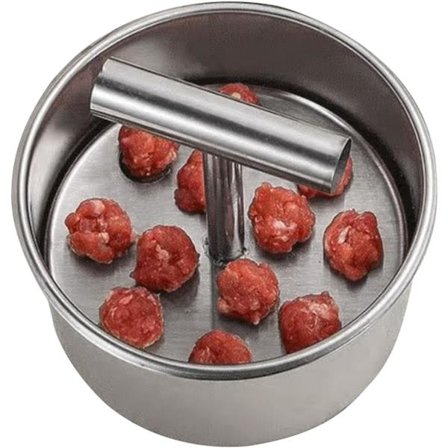 Kødbolle-værktøj, køkkenkødbollepresse, rustfri stålform, manuel kødbollemaskine
