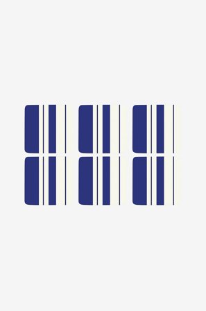 Spode - Underlägg Steccato 10,5 x 10,5 cm, 6-pack - Blå - Bar- & drinktillbehör - Från Homeroom