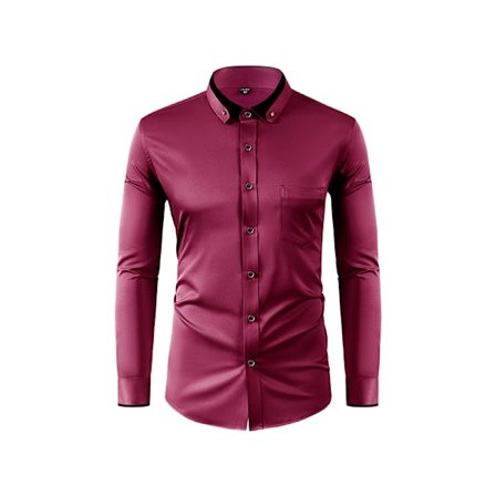 Herre Skjorter Langermet Business Casual Button Down Skjorte