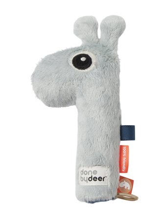 Done by Deer | Squeaker Rattle Raffi Blue | 17X 7X 3CM