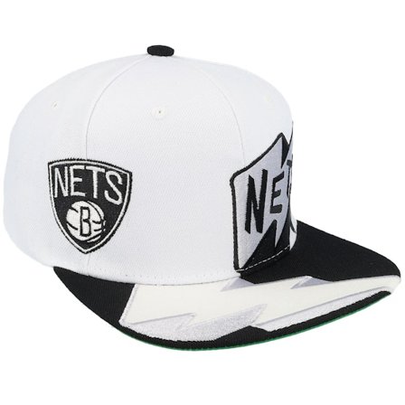 Mitchell & Ness - NBA Wit snapback Cap - Brooklyn Nets Fast Times White Snapback @ Hatstore