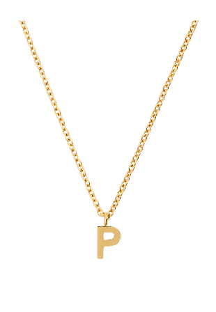 Mockberg Petite Plain Letter P Gold Necklace Smycken & klockor Dam Guld ONESIZE